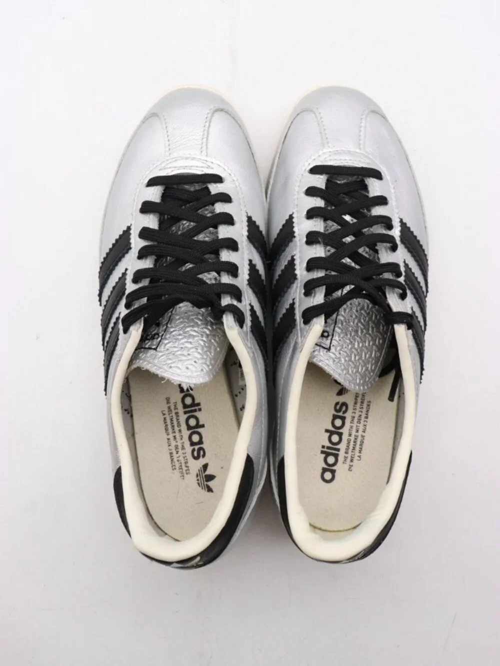 Adidas Originals SL72 OG Women’s 7.5 Sneakers Silver/Black Metallic Retro JH6363